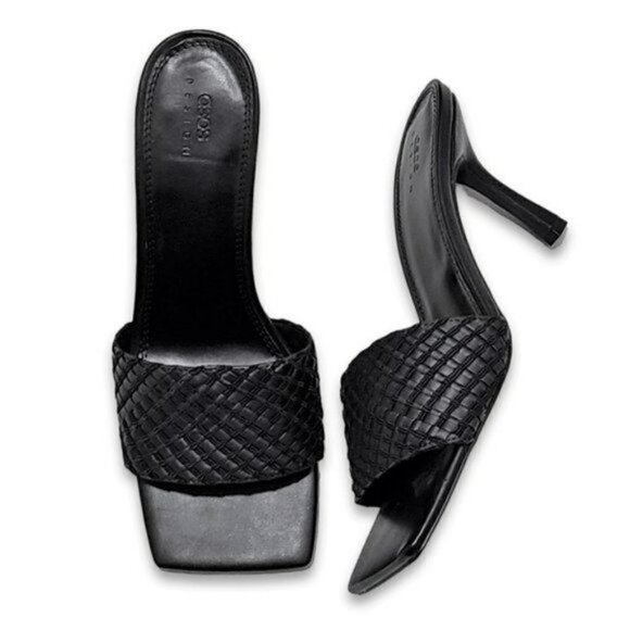 NWT ASOS Woven Slide on Sandals Heels - Picture 4 of 6